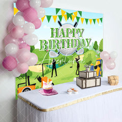 Aperturee - Aperturee Green Field Golf Sports Backdrop For Birthday Party