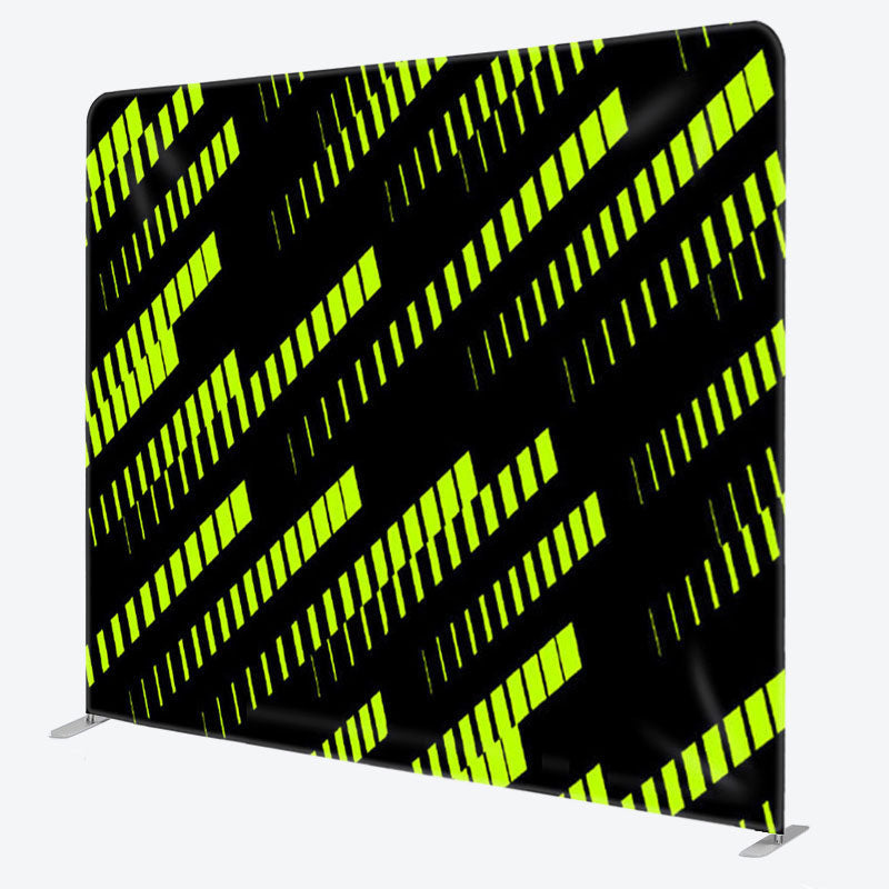 Aperturee - Aperturee Green Neon Date Streaks Matrix Backdrop For Decor