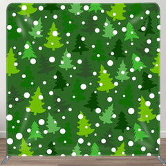 Aperturee - Aperturee Green Pine Tree Patterns Xmas Pillow Case Backdrop