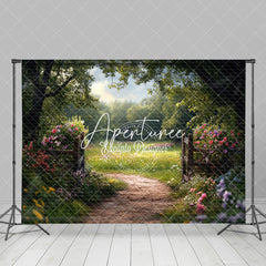 Aperturee - Aperturee Green Plant Floral Garden Fence Natural Backdrop