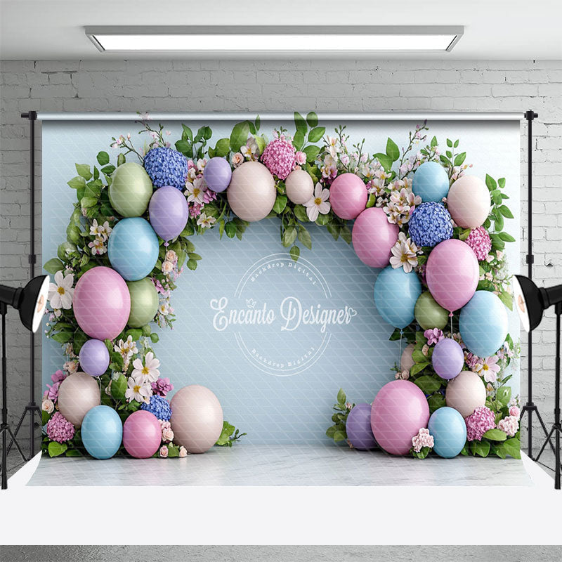 Aperturee - Aperturee Green Plant Wildflower Balloons Wedding Backdrop