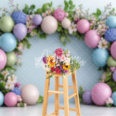 Aperturee - Aperturee Green Plant Wildflower Balloons Wedding Backdrop