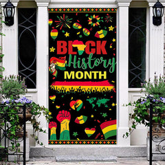 Aperturee - Aperturee Green Red Yellow Black History Month Door Cover