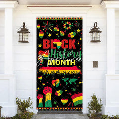 Aperturee - Aperturee Green Red Yellow Black History Month Door Cover