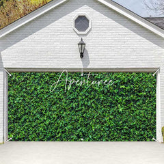 Aperturee - Aperturee Green Vine Leaves Wall Wedding Garage Door Banner