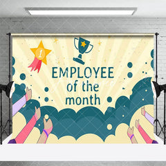 Aperturee - Aperturee Green Yellow Trophy Employee of The Month Backdrop