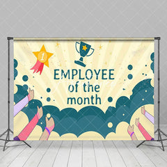 Aperturee - Aperturee Green Yellow Trophy Employee of The Month Backdrop