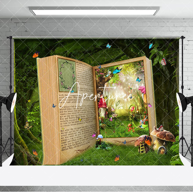 Aperturee - Aperturee Greenery Fairy Story Book Forest Combo Set Backdrop