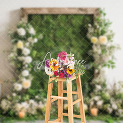 Aperturee - Aperturee Greenery Floral Wall Candlelight Wedding Backdrop