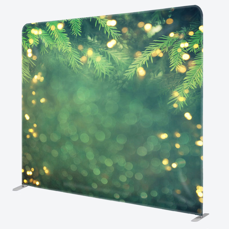 Aperturee - Aperturee Greenery Gold Glitter Bokeh Pillow Cover Backdrop