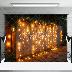 Aperturee - Aperturee Greenery Lighted Outdoor Wall Summer Night Backdrop