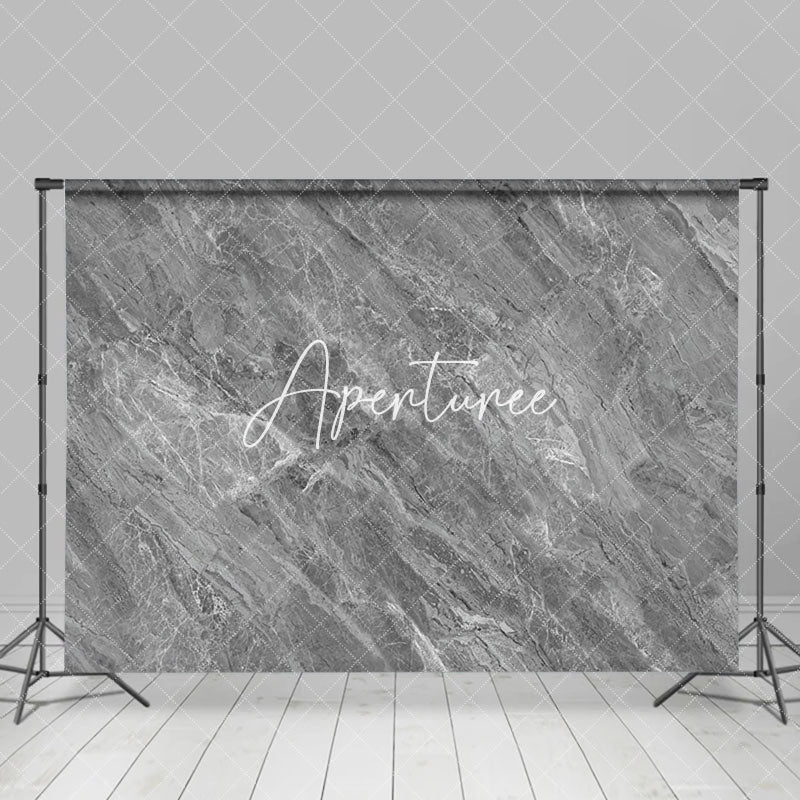 Aperturee - Aperturee Grey Marble Texture Abstract Photography Backdrop