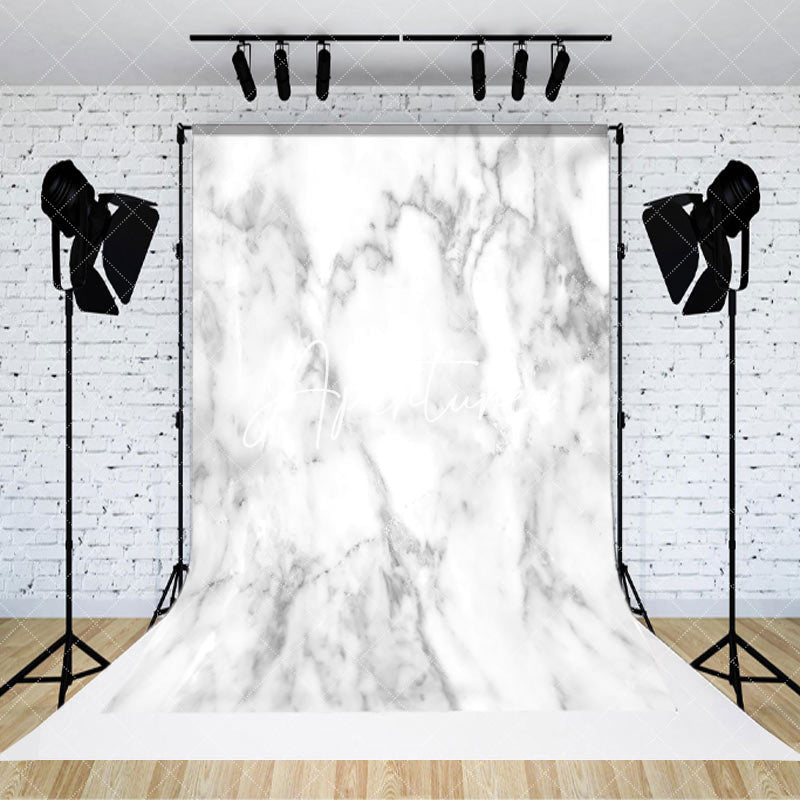 Aperturee - Aperturee Grey White Simple Abstract Marbled Pattern Backdrop