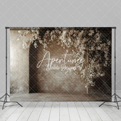 Aperturee - Aperturee Grey White Wall Fine Art Floral Wedding Backdrop