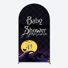 Aperturee - Aperturee Halloween Dark Moon Night Baby Shower Arch Backdrop