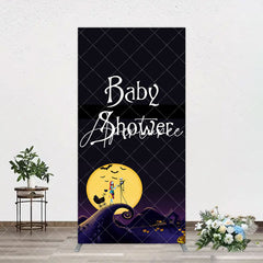 Aperturee - Aperturee Halloween Dark Moon Night Baby Shower Arch Backdrop