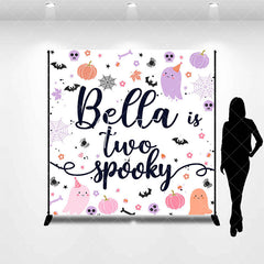 Aperturee - Aperturee Halloween Ghost Custom Name Two Spooky Backdrop