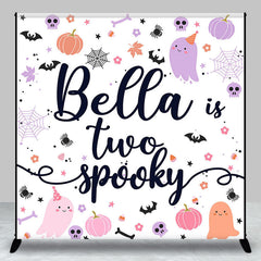 Aperturee - Aperturee Halloween Ghost Custom Name Two Spooky Backdrop