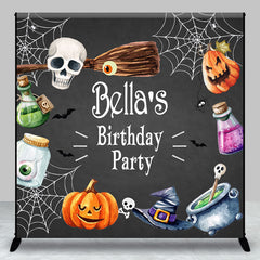 Aperturee - Aperturee Halloween Spider Wab Custom Birthday Party Backdrop