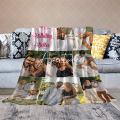 Aperturee - Aperturee Happy Birthday Couple Photo Custom Blanket