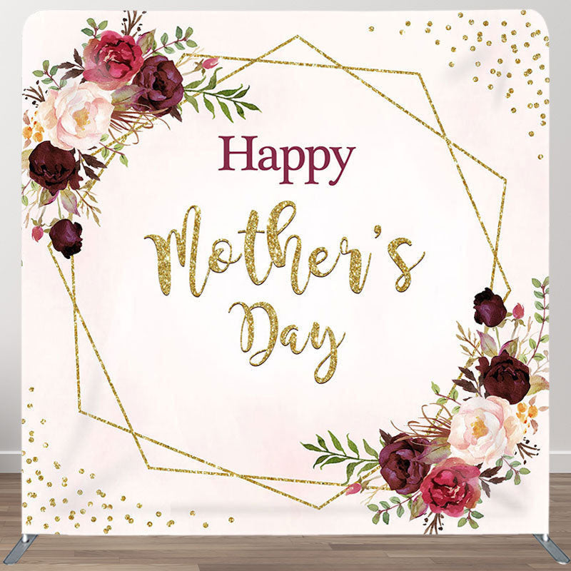 Aperturee - Aperturee Happy Mothers Day Flower Fabric Backdrop Cover for Party