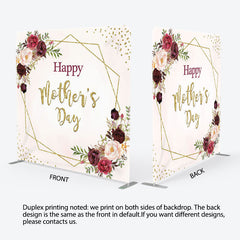 Aperturee - Aperturee Happy Mothers Day Flower Fabric Backdrop Cover for Party