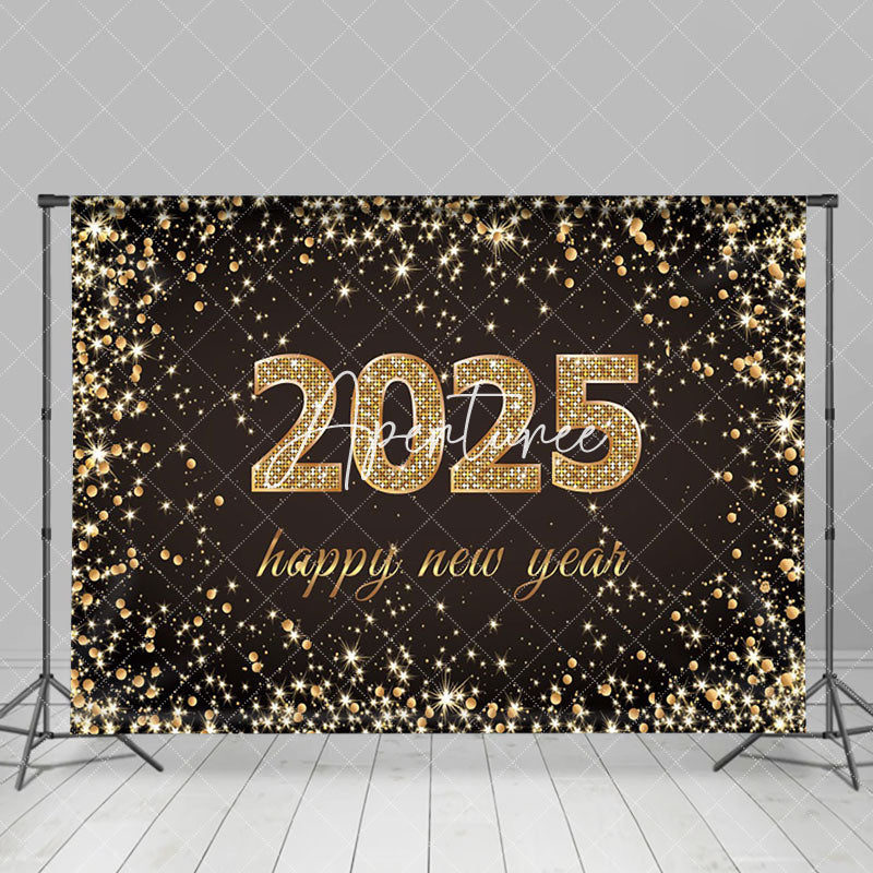 Aperturee - Aperturee Happy New Year 2025 Green Christmas Tree Backdrop