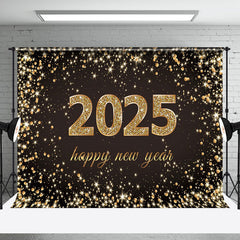 Aperturee - Aperturee Happy New Year 2025 Green Christmas Tree Backdrop