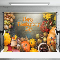 Aperturee - Aperturee Happy Thanksgiving Harvest Vibe Holiday Backdrop