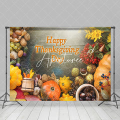 Aperturee - Aperturee Happy Thanksgiving Harvest Vibe Holiday Backdrop