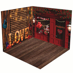 Aperturee - Aperturee Heart Teddy Shop Love Guitar Valentines Room Set