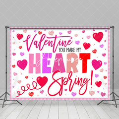 Aperturee - Aperturee Hearts Valentine You Make My Heart Spring Backdrop