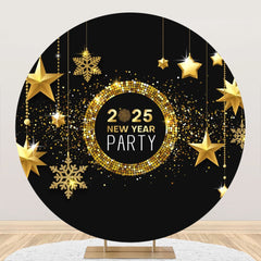 Aperturee - Aperturee Hexagram Shiny 2025 New Year Round Party Backdrop