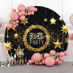 Aperturee - Aperturee Hexagram Shiny 2025 New Year Round Party Backdrop