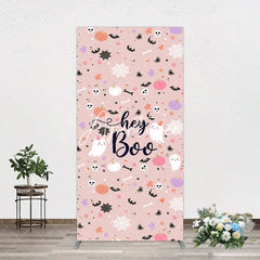 Aperturee - Aperturee Hey Boo Halloween Pink Baby Shower Arch Backdrop