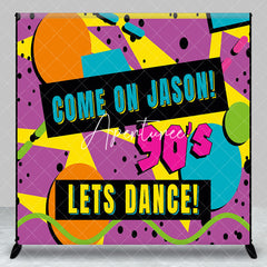 Aperturee - Aperturee Hiphop 90s Lets Dance Custom Name Birthday Backdrop