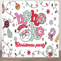 Aperturee - Aperturee Hohoho Disco Santa Xmas Party Pillow Cover Backdrop