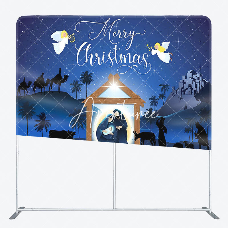 Aperturee - Aperturee Holy Light Star Jesus Born Tension Fabric Backdrop