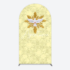 Aperturee - Aperturee Holy White Pigeon Gold Pastor Day Arch Backdrop