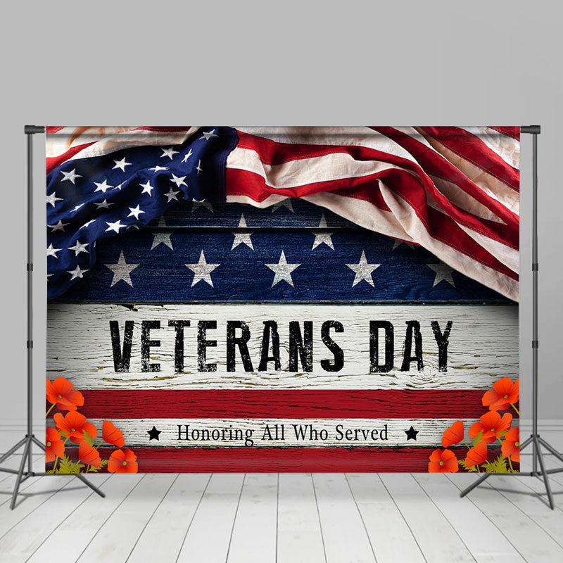 Aperturee - Aperturee Honoring All Who Served USA Veterans Day Backdrop