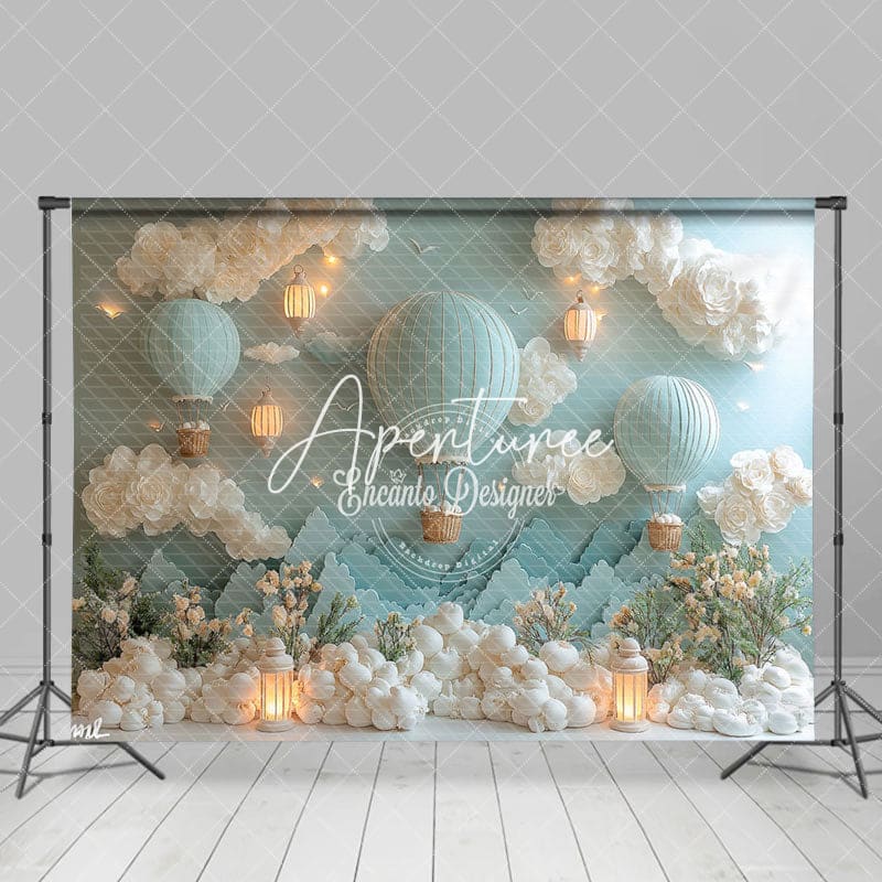 Aperturee - Aperturee Hot Air Balloon Dreamscape Photography Backdrop