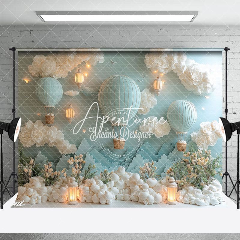 Aperturee - Aperturee Hot Air Balloon Dreamscape Photography Backdrop