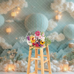 Aperturee - Aperturee Hot Air Balloon Dreamscape Photography Backdrop