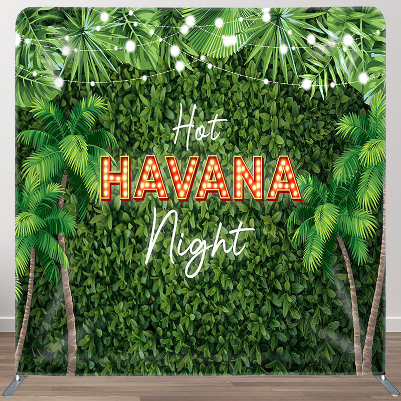 Aperturee - Aperturee Hot Havana Night Fabric Backdrop Cover for Birthday