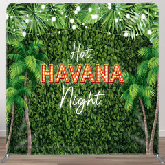 Aperturee - Aperturee Hot Havana Night Fabric Backdrop Cover for Birthday