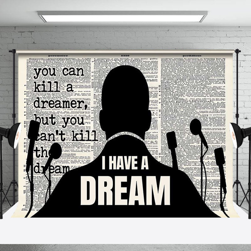 Aperturee - Aperturee I Have A Dream Black White Speech Mlk Day Backdrop