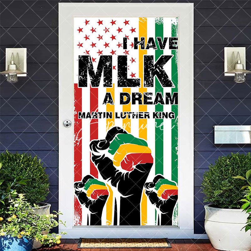 Aperturee - Aperturee I Have A Dream Retro Usa Flag Mlk Day Door Cover