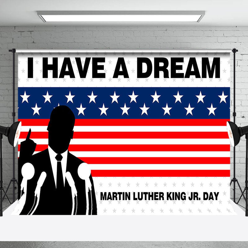 Aperturee - Aperturee I Have A Dream Usa Flag Speech Happy Mlk Day Backdrop