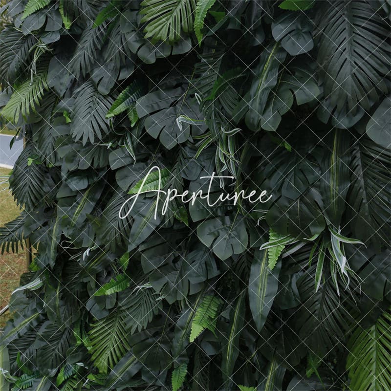 Aperturee - Aperturee Imitated Monstera Greenery Wedding Backdrop Wall