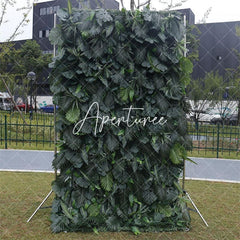 Aperturee - Aperturee Imitated Monstera Greenery Wedding Backdrop Wall